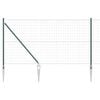vidaXL Euro Fence with Spikes 25 x 1.0 m PVC-Coated Steel Green Mesh