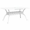 vidaXL Garden Dining Set 7 pcs White Aluminium