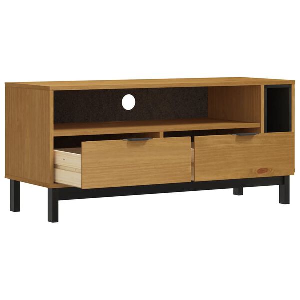 vidaXL TV Cabinet FLAM 110x40x50 cm Solid Wood Pine