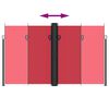 vidaXL Retractable Side Awning Red 200x1200 cm