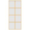 vidaXL Sliding Door Gold 90x205 cm Frosted ESG Glass and Aluminium