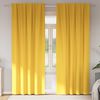 vidaXL Blackout Curtains with Rings 2 pcs Mustard Yellow 245 x 140 cm