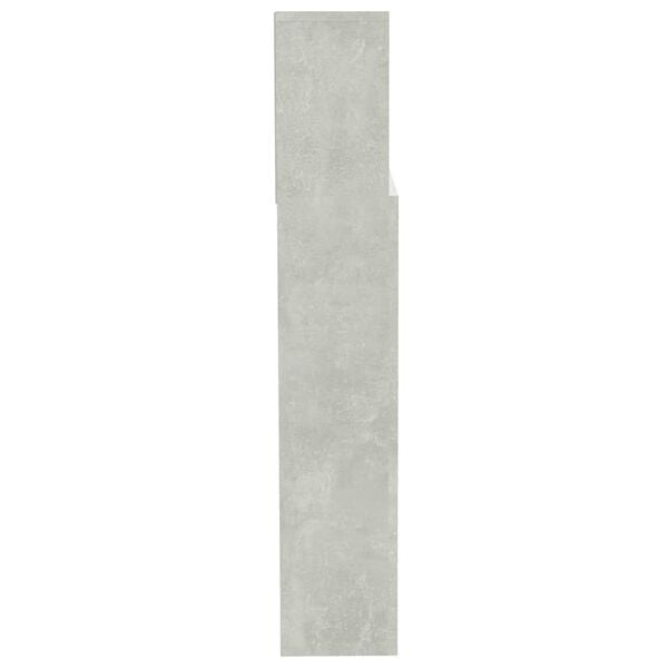 vidaXL Headboard Cabinet Concrete Grey 200x19x103.5 cm