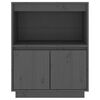 vidaXL Sideboard Grey 60x34x75 cm Solid Wood Pine