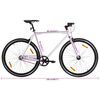 vidaXL Fixed Gear Bike White and Black 700c 59 cm