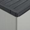 vidaXL Garden Waste Cabinet Grey and Black 68x40x85 cm PP