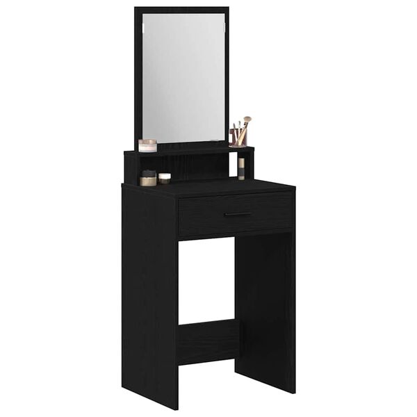 vidaXL Dressing Table Black Oak 50 x 41 x 140 cm Engineered Wood