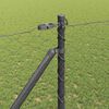 vidaXL Fence Post Grey 100 x 1.4 m (50 mm mesh) Steel and PVC