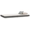 vidaXL Bed Frame without Mattress Grey 90x200 cm Solid Wood Pine