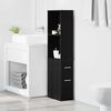 vidaXL Bathroom Furniture Set Wall-mounted Black Oak 22 x 41 x 135 cm