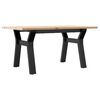 vidaXL Coffee Table Y-Frame 80x50x40 cm Solid Wood Pine and Steel