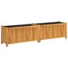 vidaXL Garden Planter with Liner 199x38.5x50 cm Solid Wood Acacia