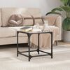 vidaXL Coffee Table with Transparent Glass Top 40x40x40 cm Steel