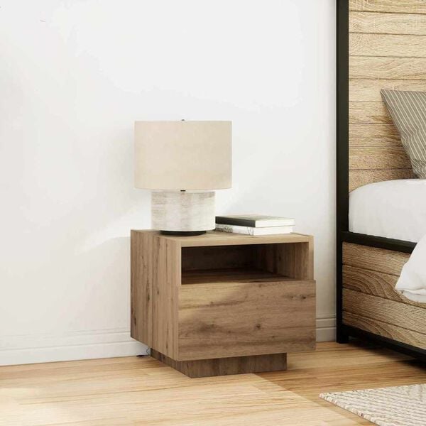 vidaXL Bedside Cabinet with Drawer 2 pcs Artisan Oak 40 x 39 x 37 cm