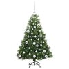 vidaXL Artificial Christmas Tree with 150 LEDs Green 120 cm PE and PVC