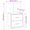 vidaXL Wall-mounted Bedside Cabinets 2 pcs Concrete Grey