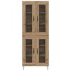 vidaXL Highboard Artisan Oak 69.5 x 34 x 180 cm Engineered Wood