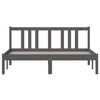 vidaXL Bed Frame without Mattress Grey Solid Wood 140x190 cm