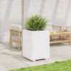vidaXL Garden Planter White 50x50x72.5 cm Solid Wood Pine
