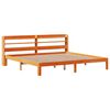 vidaXL Bed Frame without Mattress Wax Brown 180x200 cm Super King Solid Wood Pine