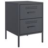 vidaXL Bedside Cabinets 2 pcs Anthracite 36x39x50.5 cm Steel