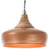 vidaXL Industrial Hanging Lamp Copper Iron & Solid Wood 35 cm E27