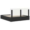 vidaXL Bed Frame with Drawer Black 200 x 200 cm Engineer Wood