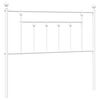 vidaXL Metal Headboard White 107 cm