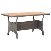 vidaXL Garden Table Grey 120x70x66 cm Solid Acacia Wood