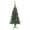 vidaXL Corner Artificial Christmas Tree Green 120 cm PVC and Metal