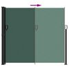 vidaXL Retractable Side Awning Dark Green 180x600 cm