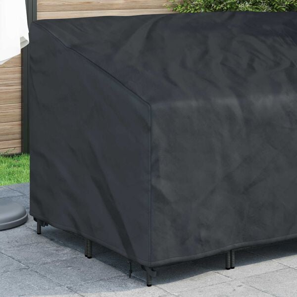 vidaXL Garden Bench Cover Black 160 x 100 x 61 / 89 cm 210D Oxford Fbric
