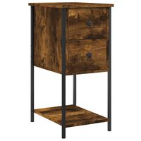 vidaXL Bedside Cabinet Smoked Oak 32x42x70 cm Engineered Wood