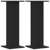 vidaXL Plant Stands 2 pcs Black 30x30x80 cm Engineered Wood