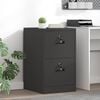 vidaXL File Cabinet Black 44 x 50 x 74.5 cm Cold-Rolled Steel