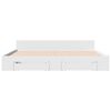 vidaXL Bed Frame with Drawers without Mattress White 200x200 cm