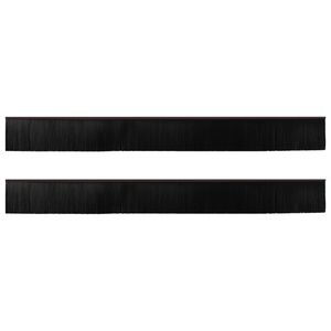 vidaXL Self-adhesive Door Brush Seals 2 pcs Brown 100 cm