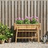 vidaXL Garden Planter with Holder Natural 100 x 38 x 74 cm Bamboo