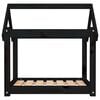 vidaXL Dog Bed Black 71x55x70 cm Solid Wood Pine