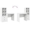vidaXL Desk with Drawer 2 pcs White