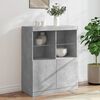 vidaXL Sideboard with LED Lights Concrete Grey 81x37x100 cm