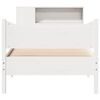vidaXL Bed Frame without Mattress White 75x190 cm Small Single Solid Wood Pine