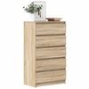 vidaXL Drawer Cabinet Sonoma Oak 60x36x103 cm Engineered Wood