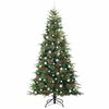 vidaXL Artificial Hinged Christmas Tree Green 240 cm PE and PVC