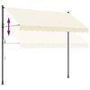 vidaXL Retractable Awning Cream 300x150 cm Fabric and Steel