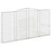 vidaXL Arched Gabion Basket 400x30x200/220 cm Galvanised Iron
