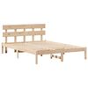 vidaXL Bed Frame with Headboard Brown 150 x 200 cm Solid Pine wood