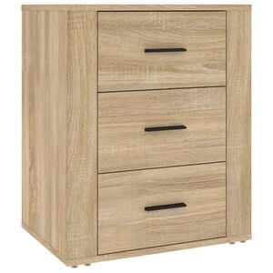 vidaXL Bedside Cabinet Sonoma Oak 50x36x60 cm Engineered Wood