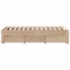 vidaXL Bed Frame without Mattress with Drawers 75x190 cm Small Single Solid Wood Pine