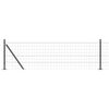 vidaXL Euro Fence with Concrete Base 10 x 0.4 m PVC-Coated Steel Grey